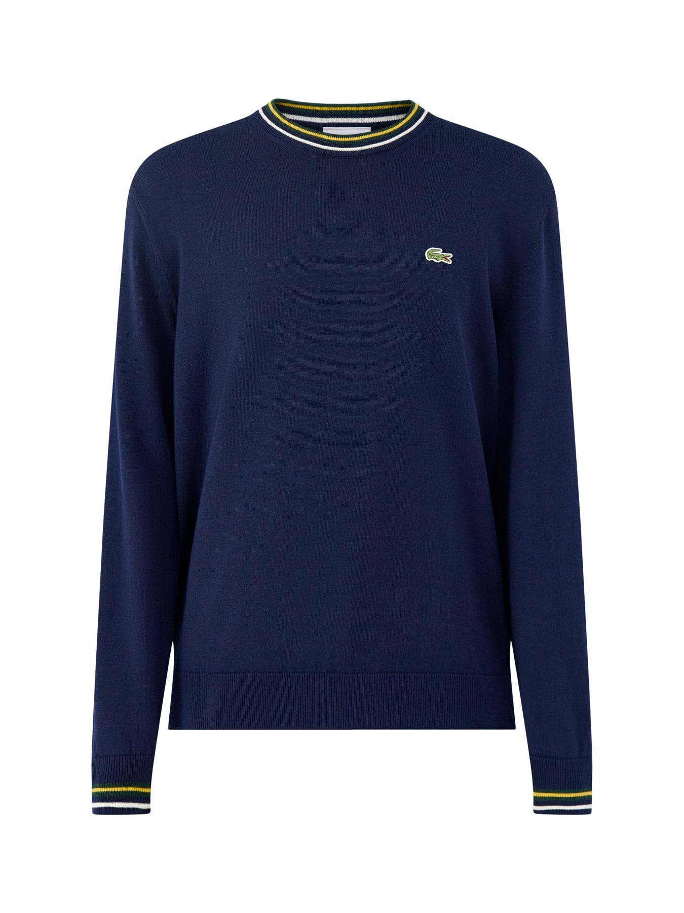 Lacoste Tipped Crew Neck Knit Sweatshirt Navy