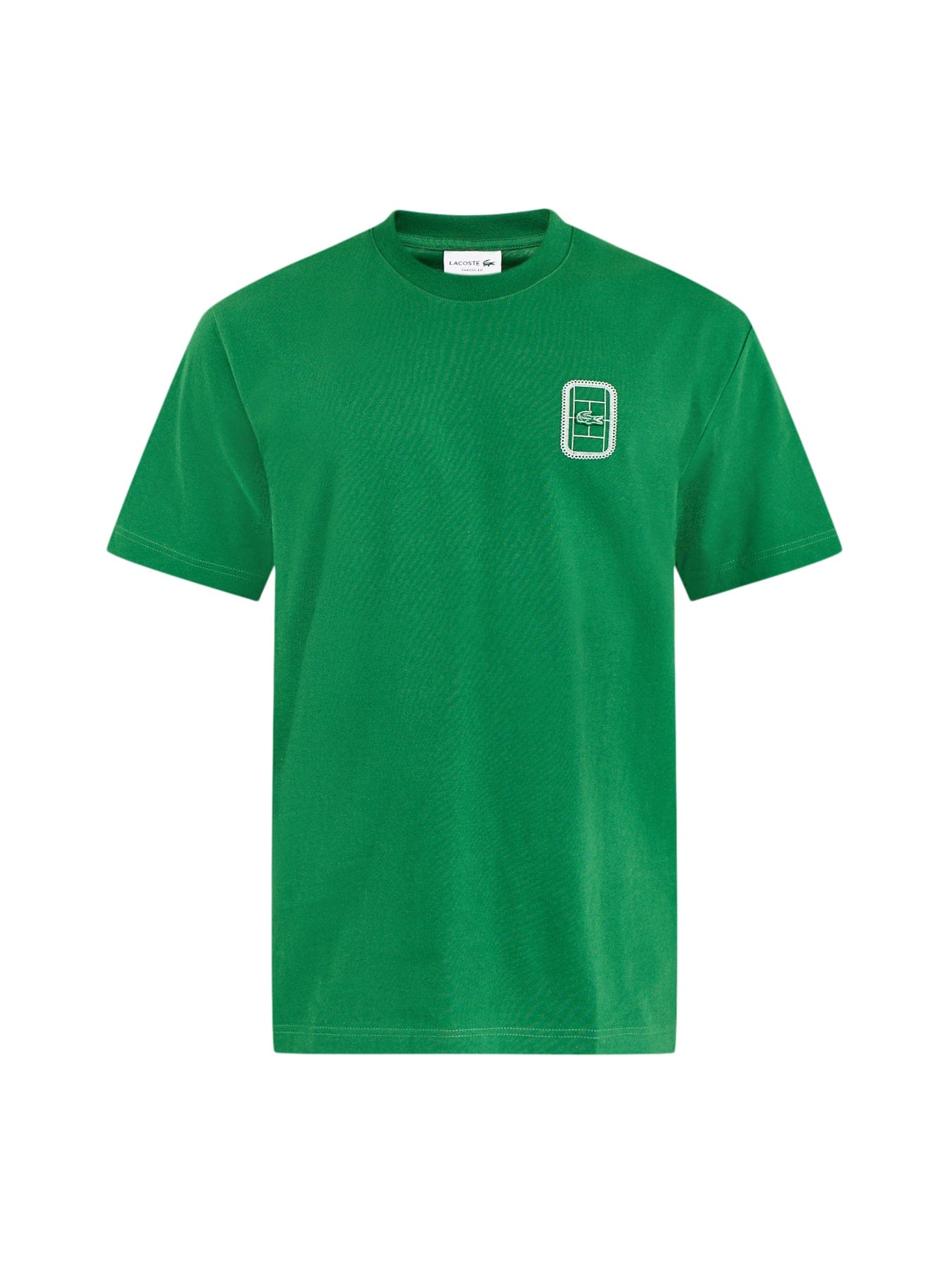 Lacoste Tennis Court Graphic T - Shirt Green