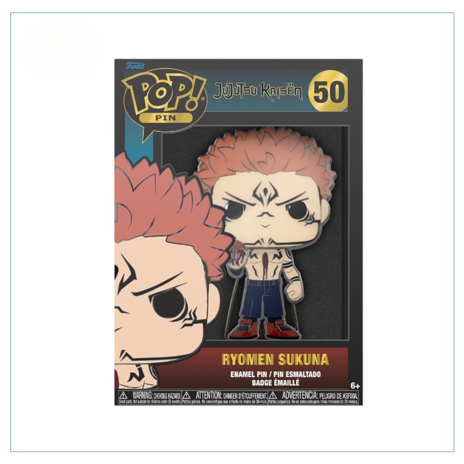 Funko Ryomen Sukuna #50 Funko Enamel Pop! Pin - Jujutsu Kaisen