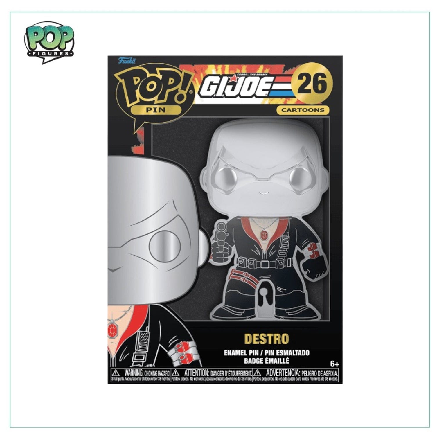 Funko Destro #26 Funko Enamel Pop Pin - GI JOE