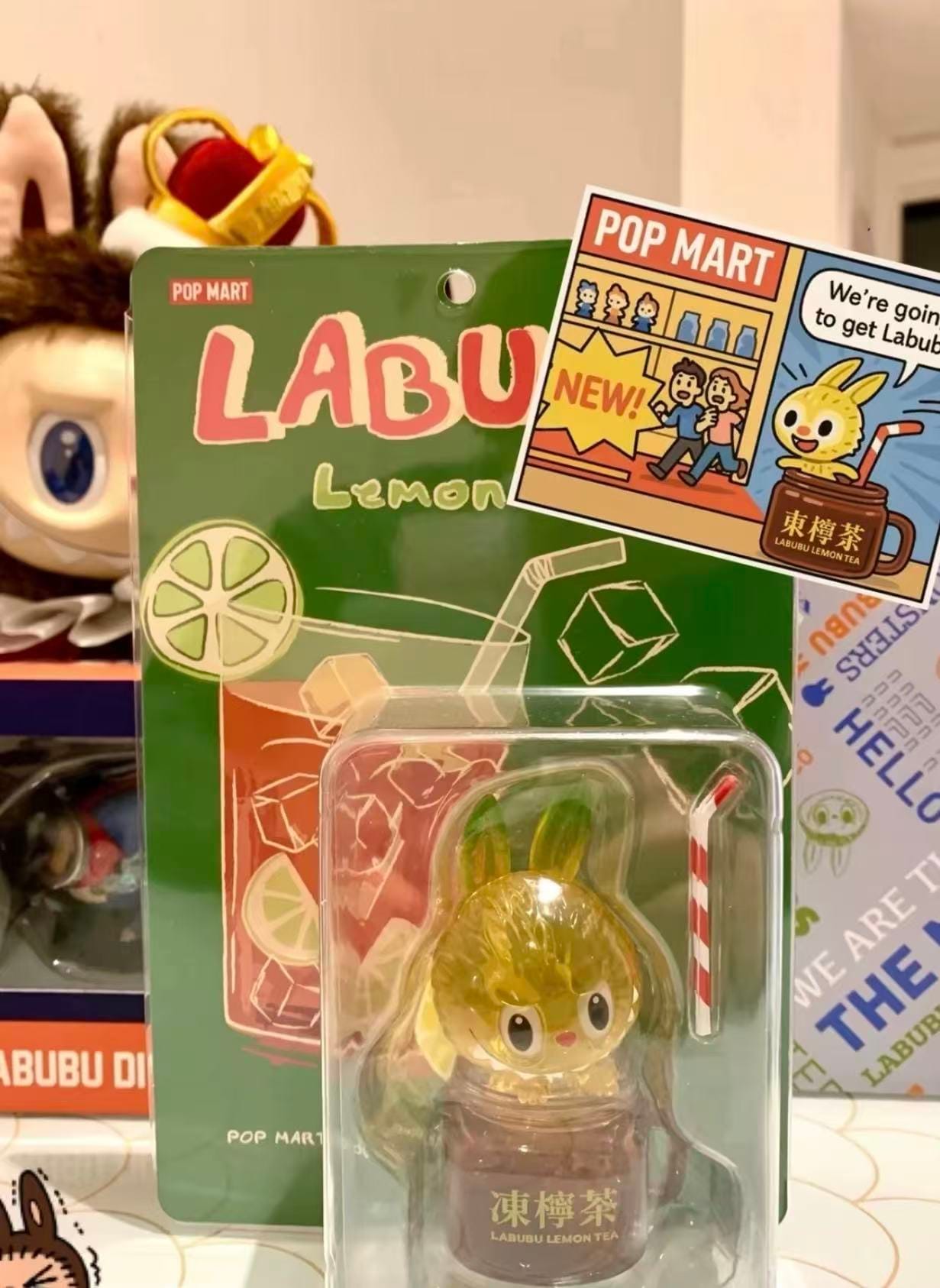 The Monsters Labubu Lemon Tea Figurine