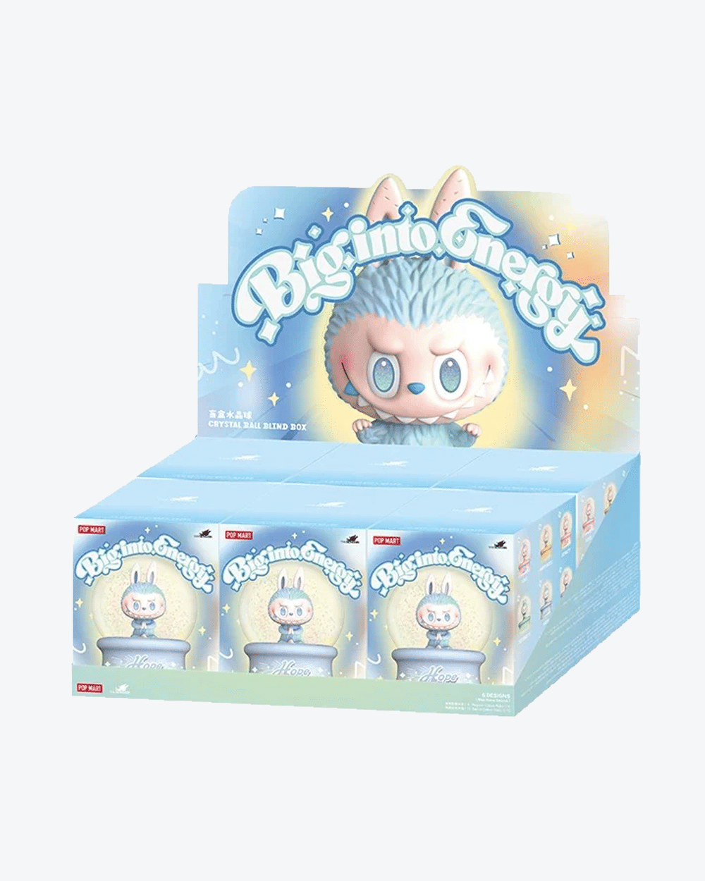 the monsters POP MART x THE MONSTERS LABUBU BIG INTO ENERGY LUCKY CRYSTAL BALL BLIND BOX