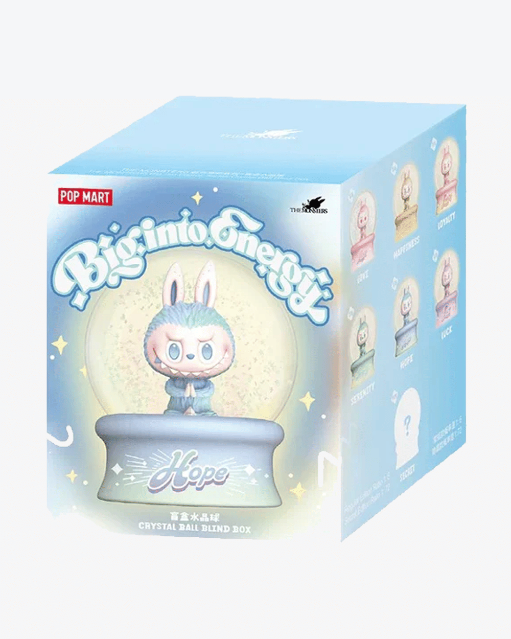 the monsters POP MART x THE MONSTERS LABUBU BIG INTO ENERGY LUCKY CRYSTAL BALL BLIND BOX