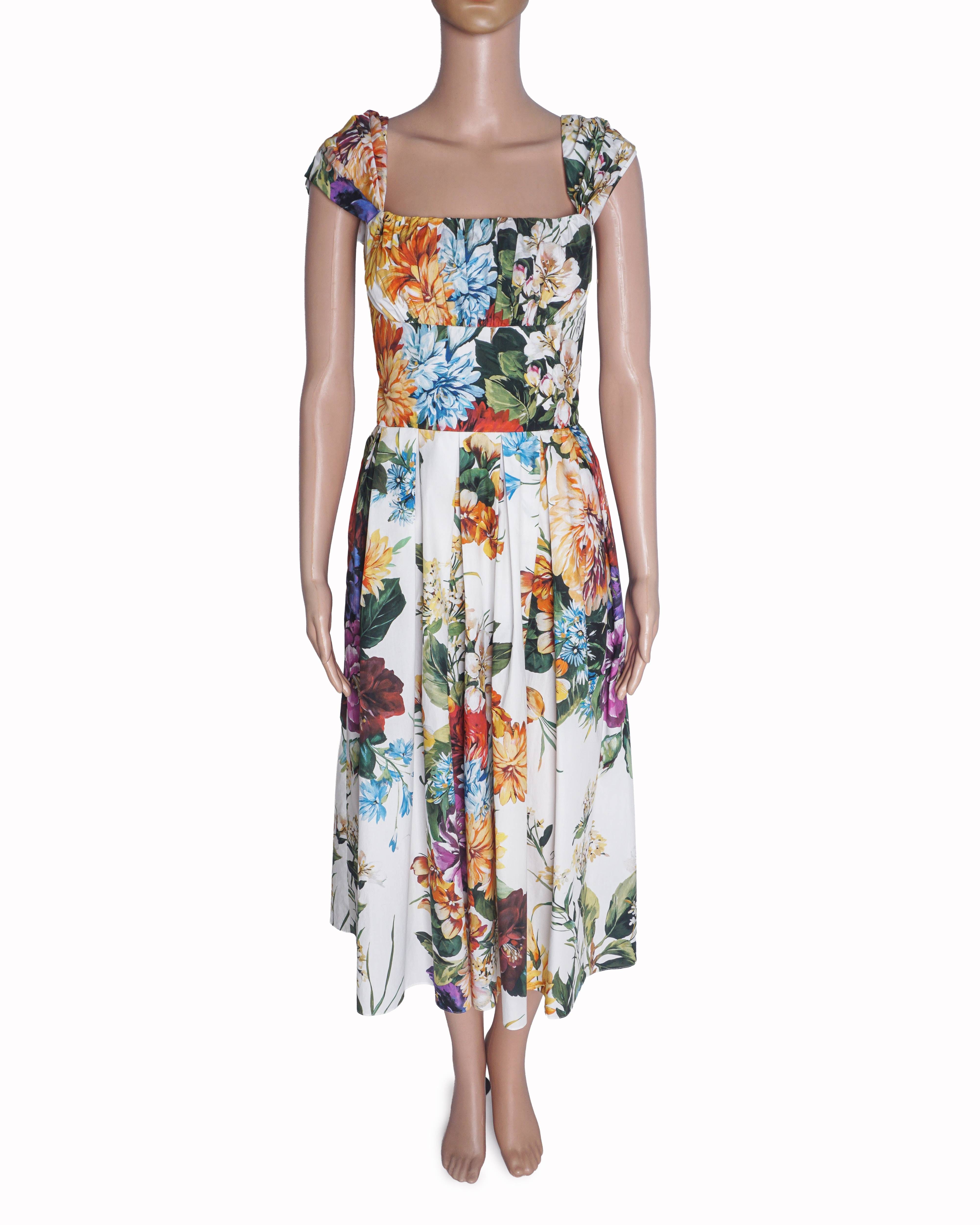 Dolce & Gabbana Floral - Print Midi Dress
