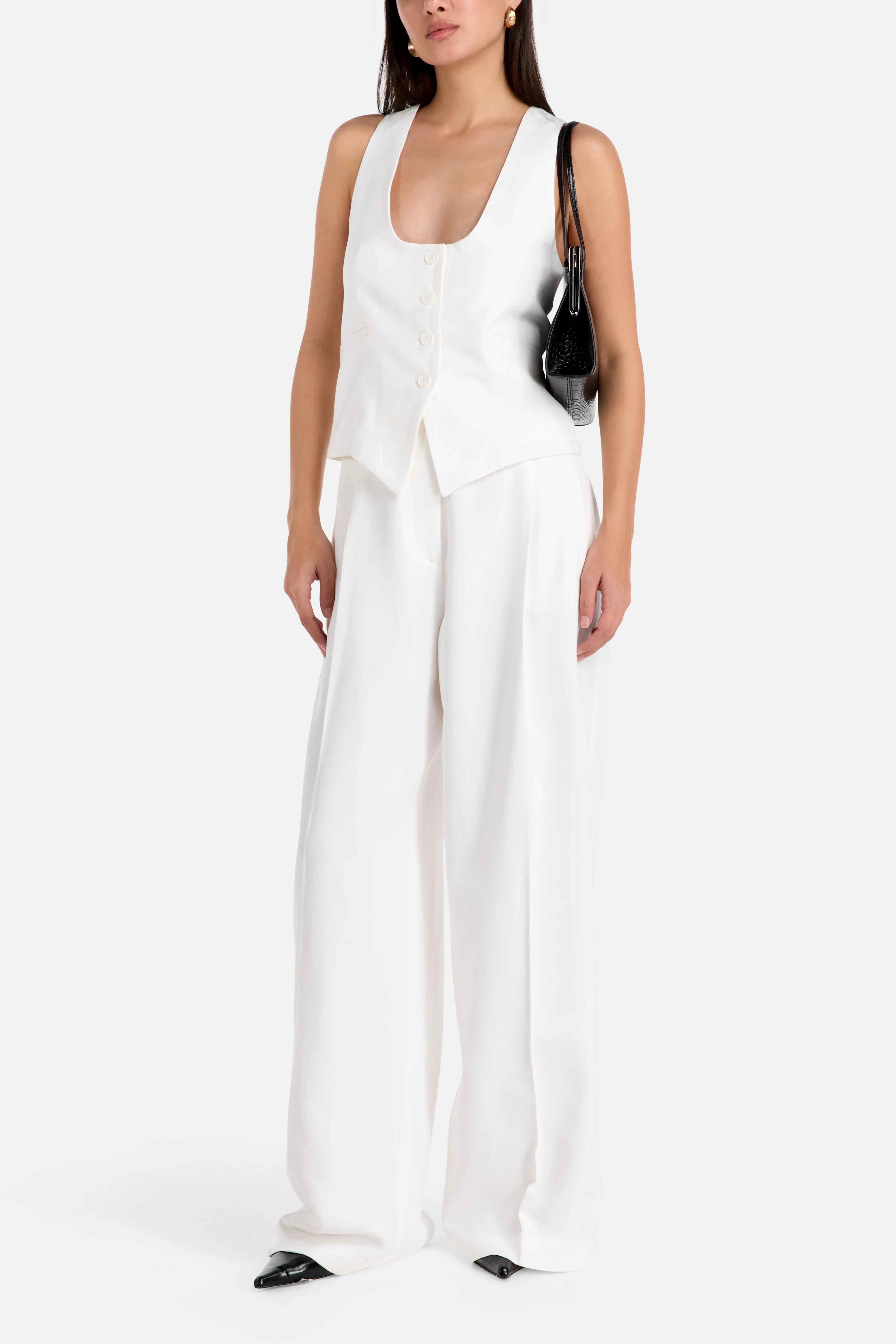 IRO Cala Sleeveless Cotton Top in White