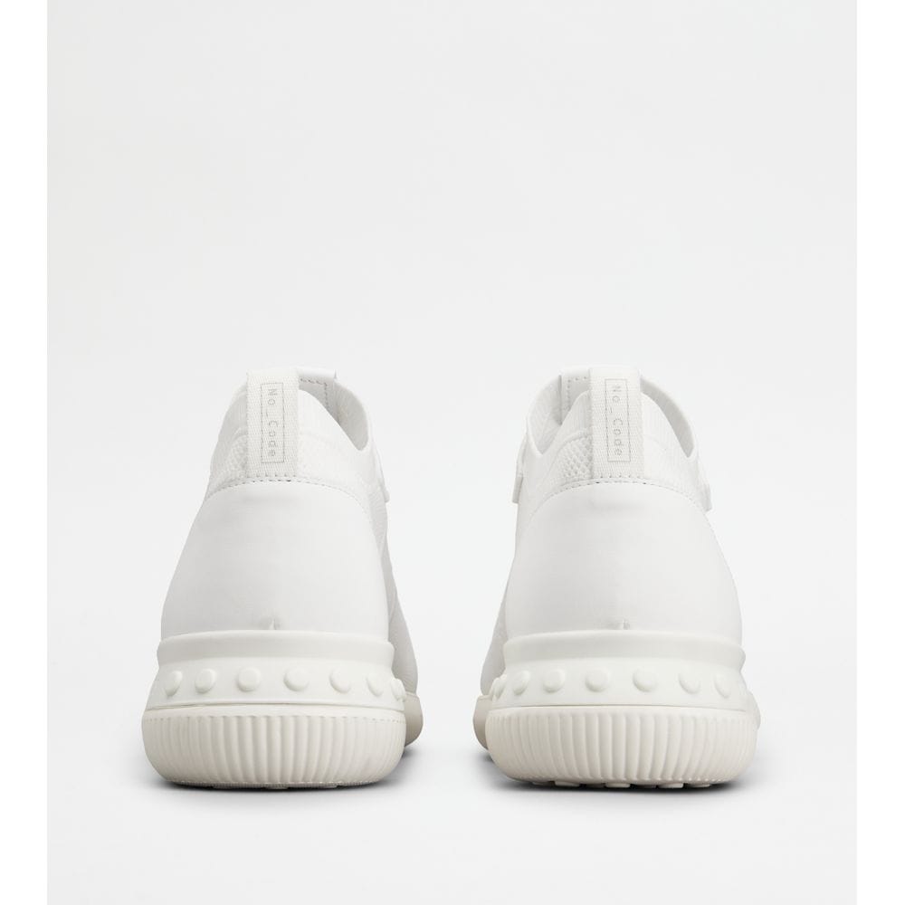 Tod's Tods No_Code Knit In Technical Fabric And Leather White Mens