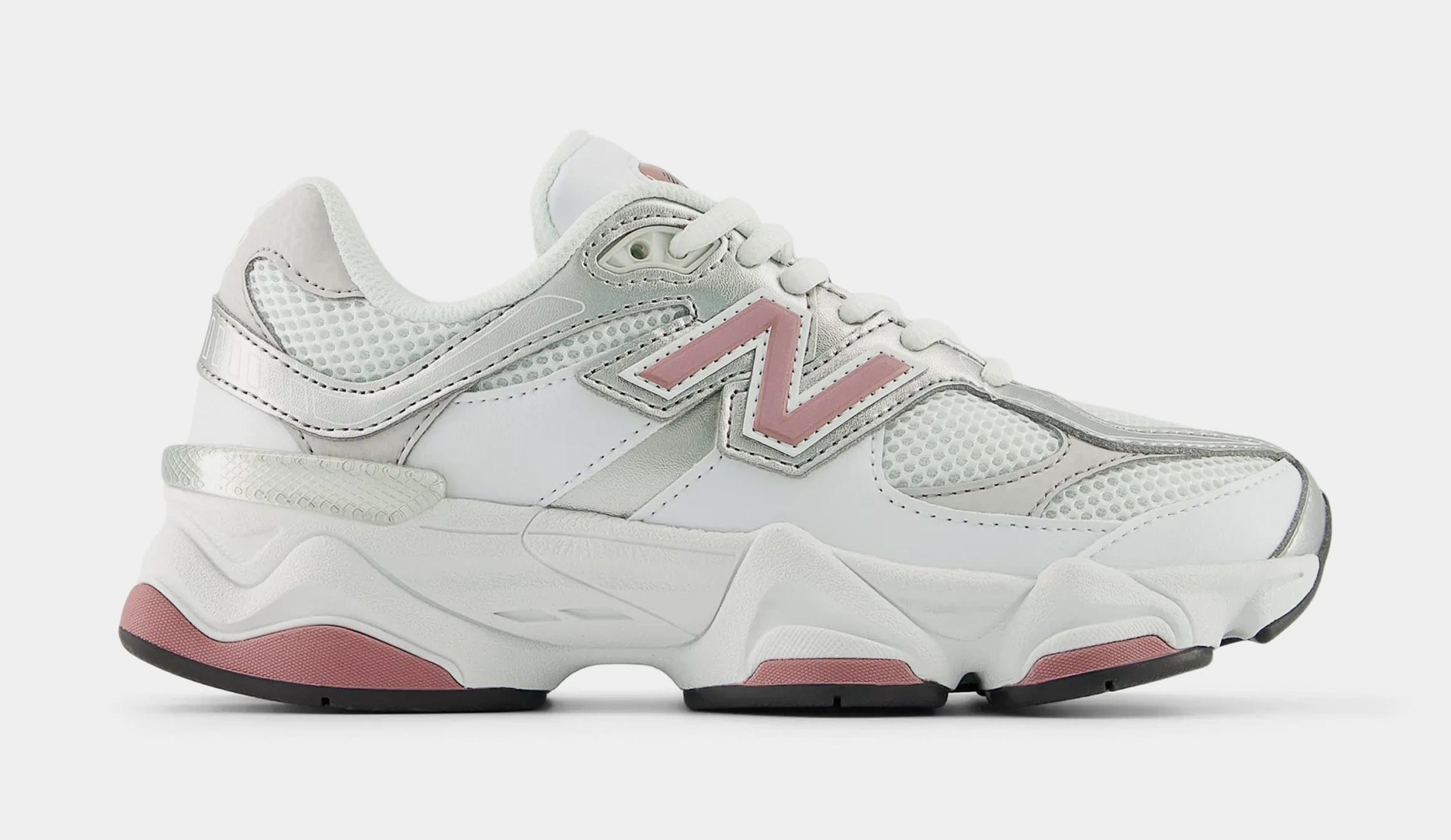 Newbalance 9060 Grade School Lifestyle Shoes (White/Pink)