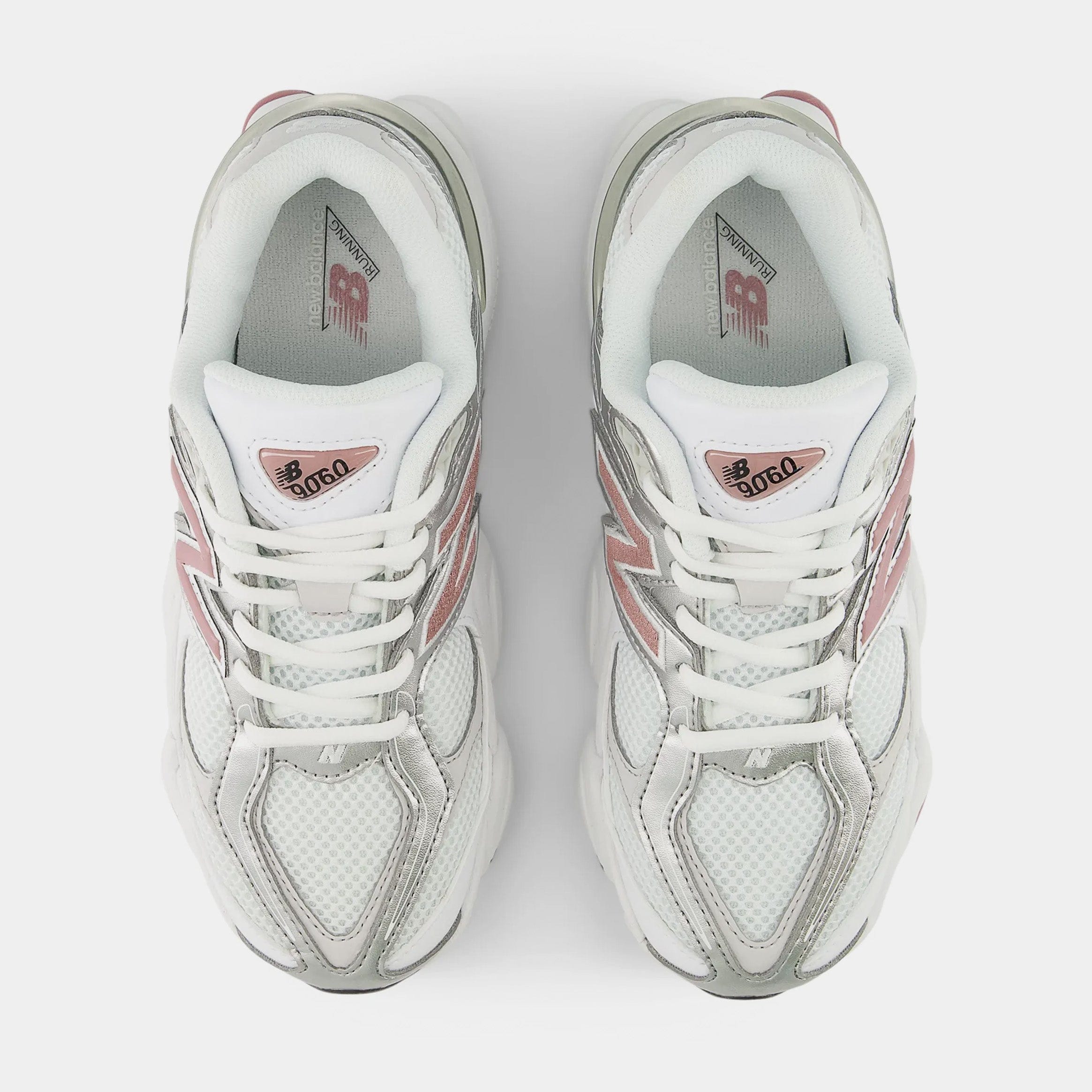 Newbalance 9060 Grade School Lifestyle Shoes (White/Pink)