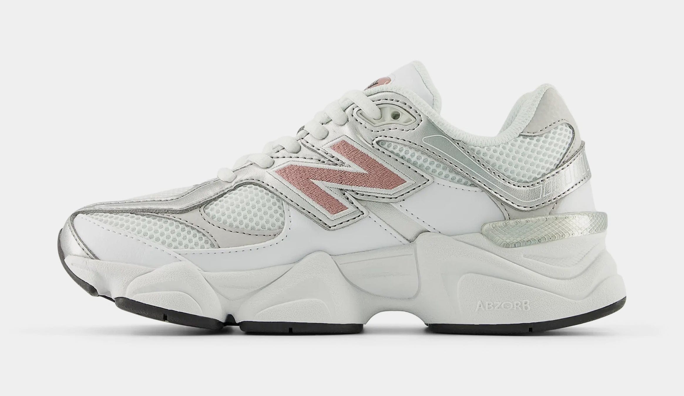 Newbalance 9060 Grade School Lifestyle Shoes (White/Pink)