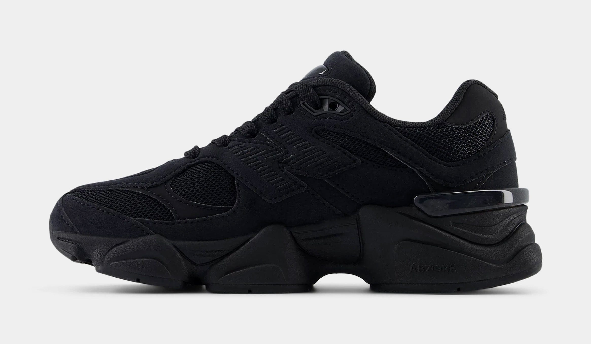 Newbalance 9060 Grade School Lifestyle Shoes (Triple Black)