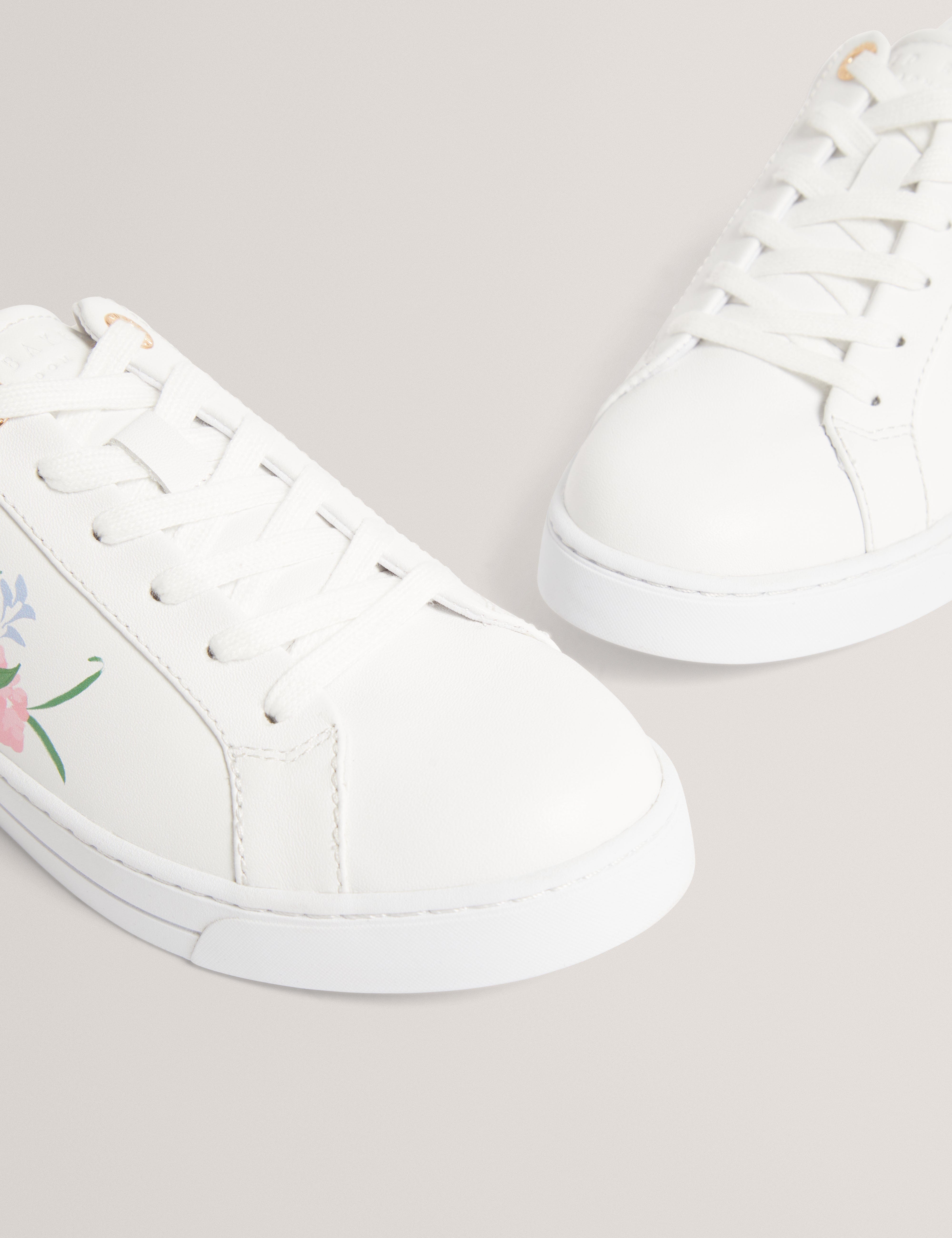 WHITE* Kaiila Printed Detail Trainer White