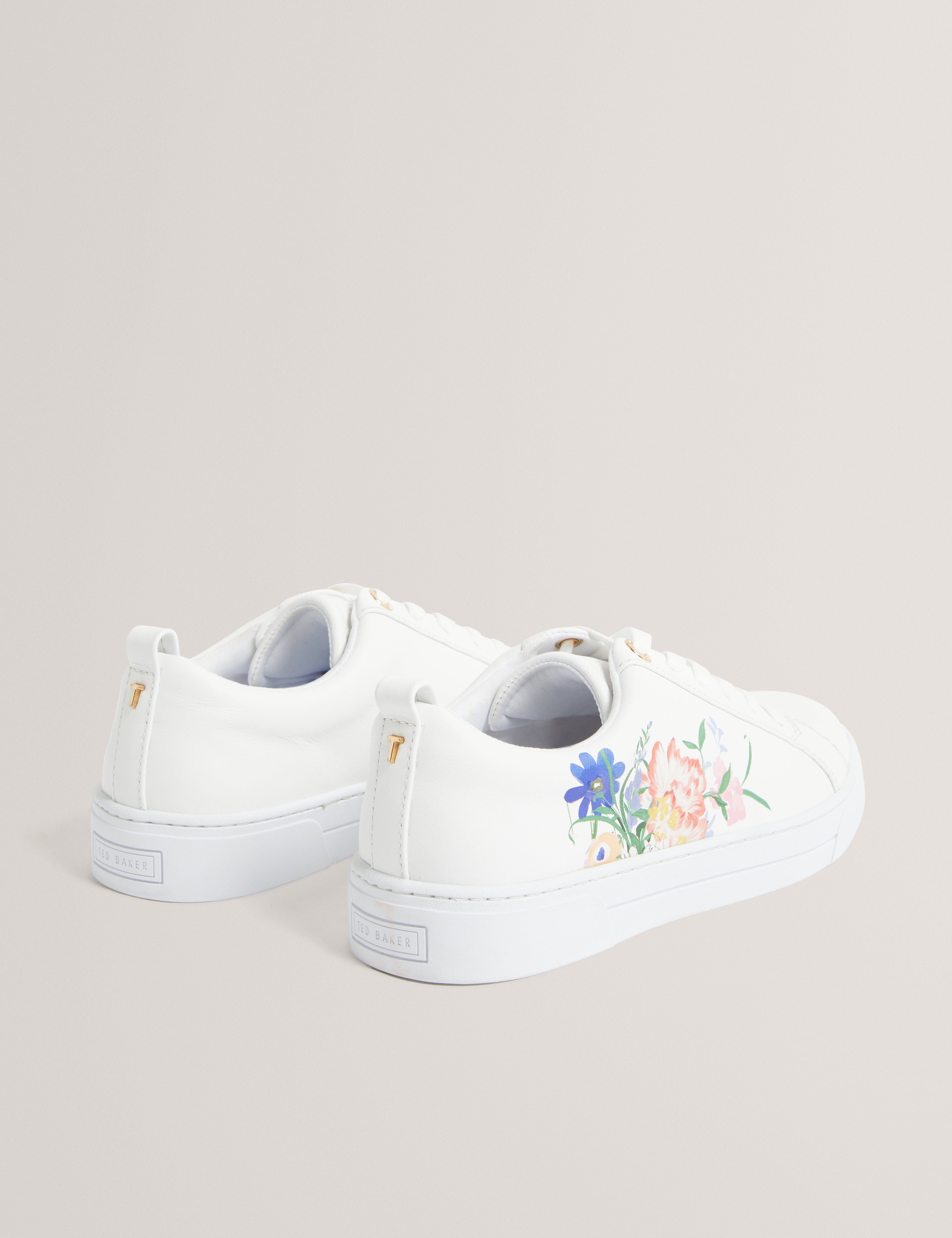 WHITE* Kaiila Printed Detail Trainer White