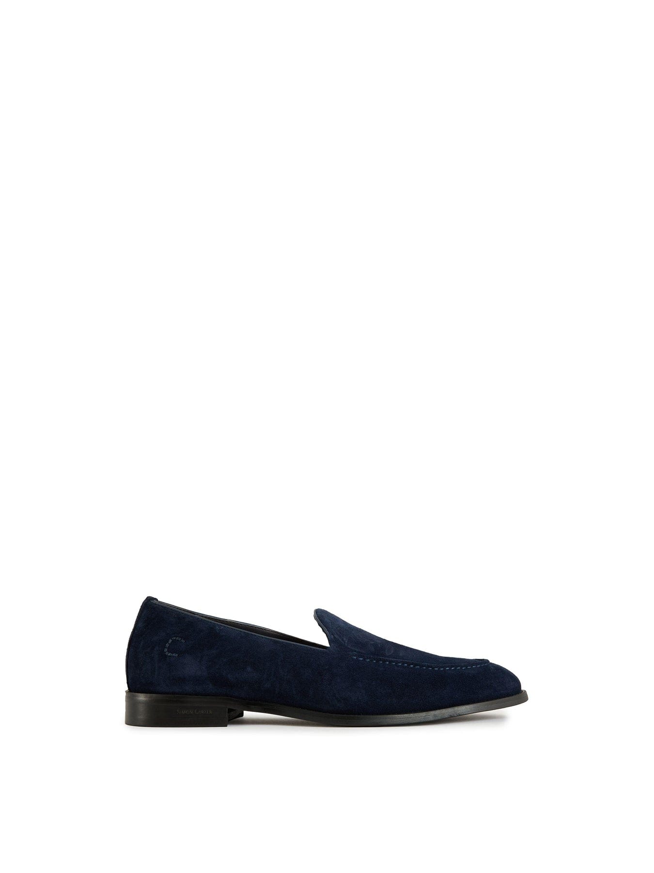Simon Carter Fes Loafer Suede Shoes Navy