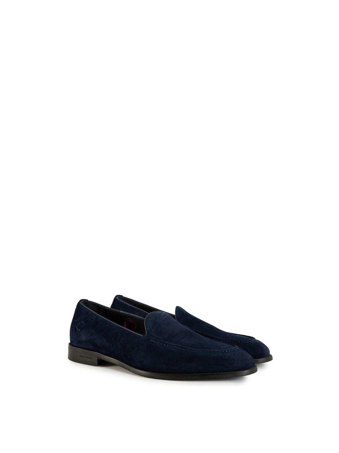 Simon Carter Fes Loafer Suede Shoes Navy