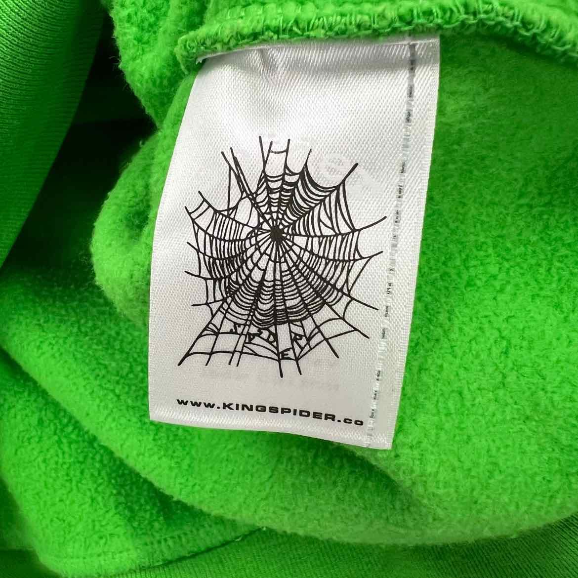 Sp5der Hoodie RHINESTONE Green New Size XL