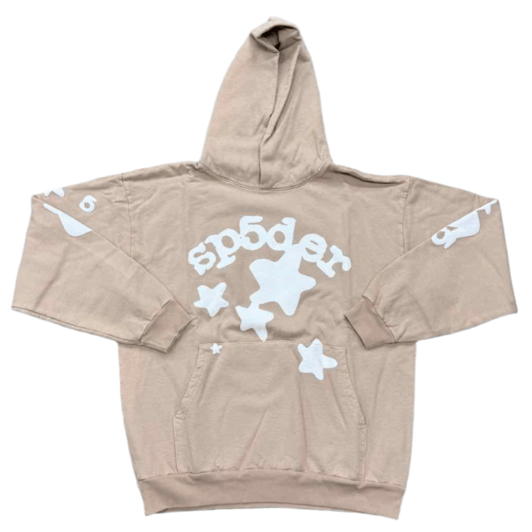 Sp5der Hoodie BELUGA Sand New Size 2XL