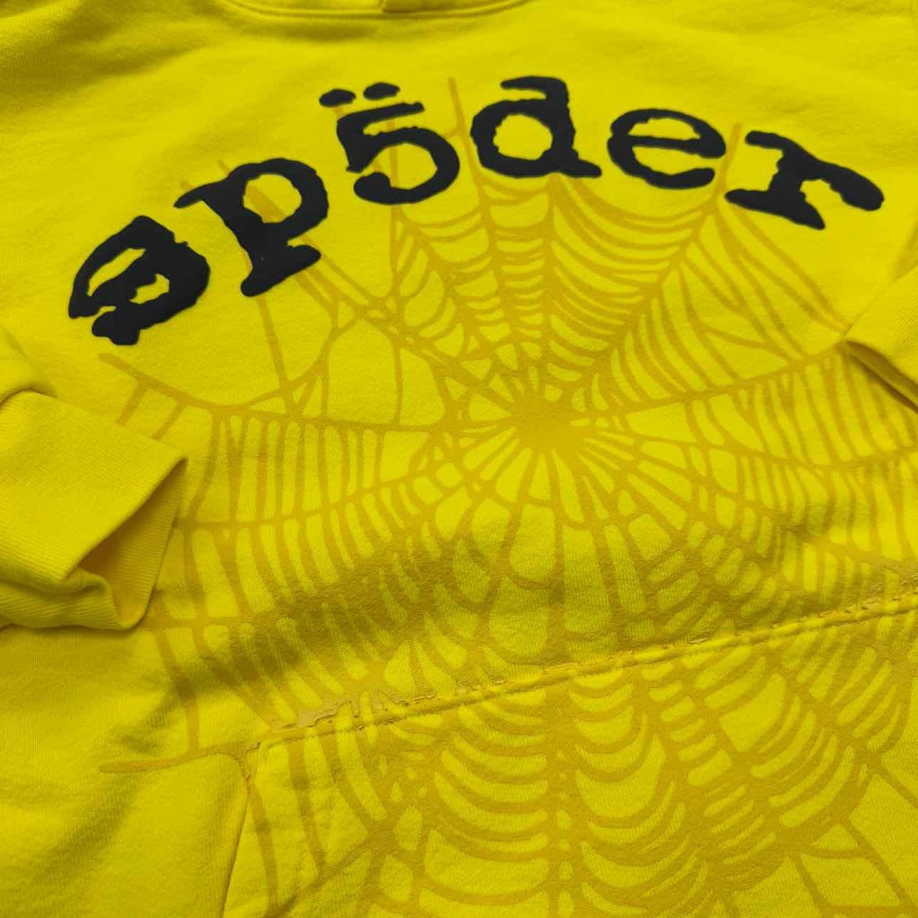 Sp5der Hoodie LEGACY Yellow New Size S