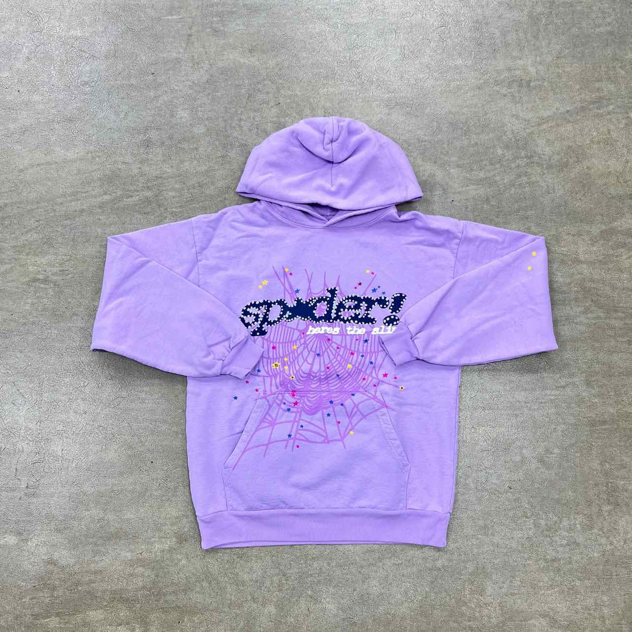 Sp5der Hoodie P*NK Lavender New Size XL