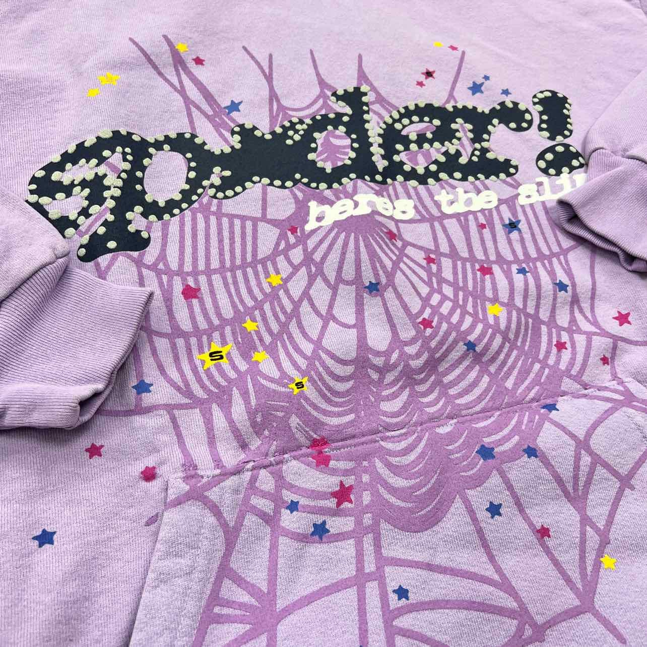 Sp5der Hoodie P*NK Lavender New Size XL