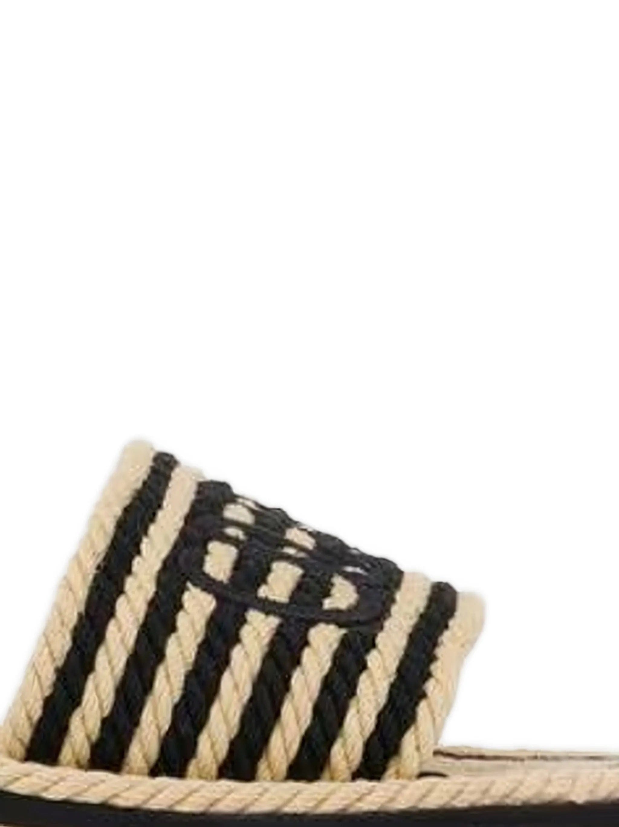 Chloé striped logo - embroidered sandals