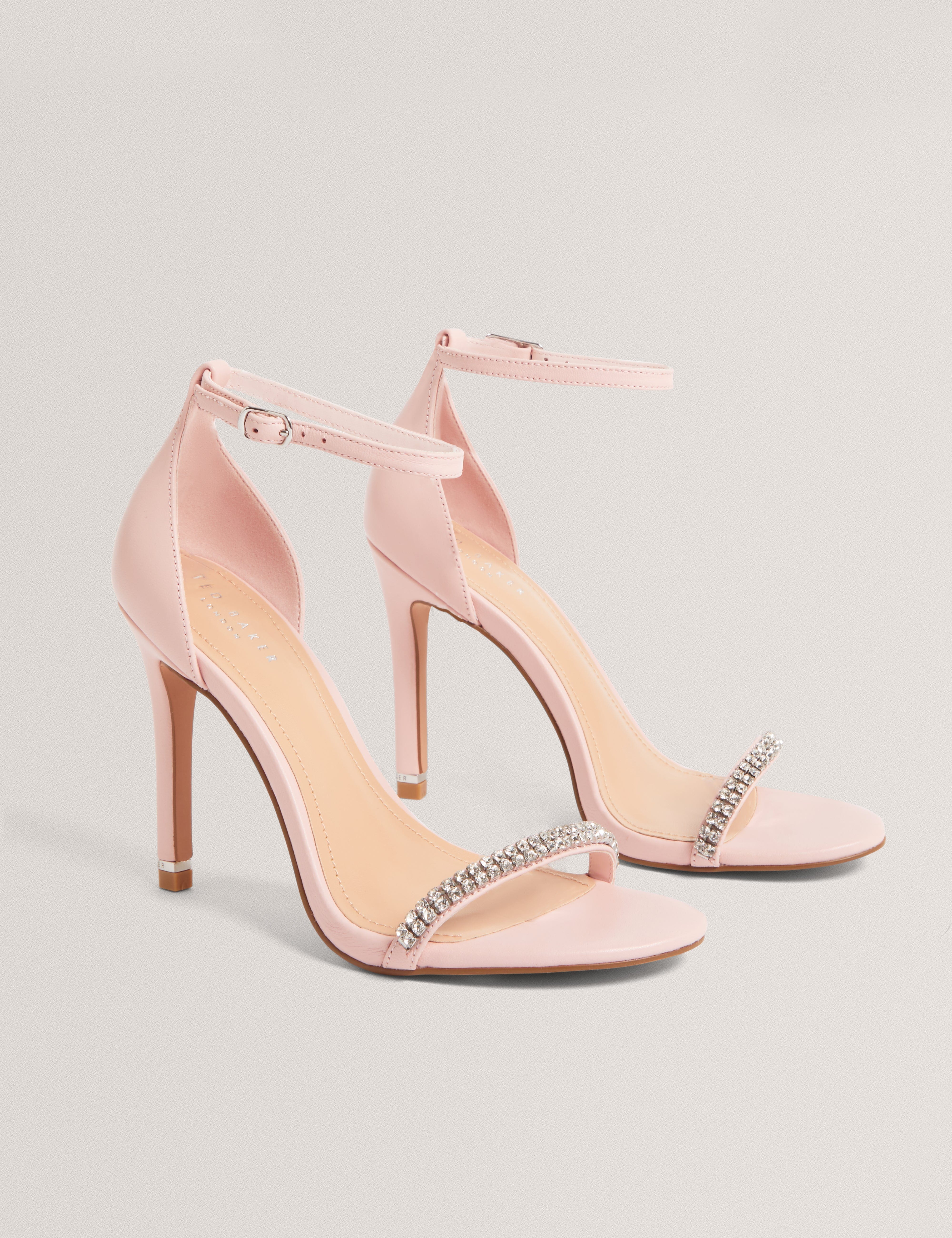 Ted Baker Laiilah Crystal Strap Heel Sandal Lt - Pink