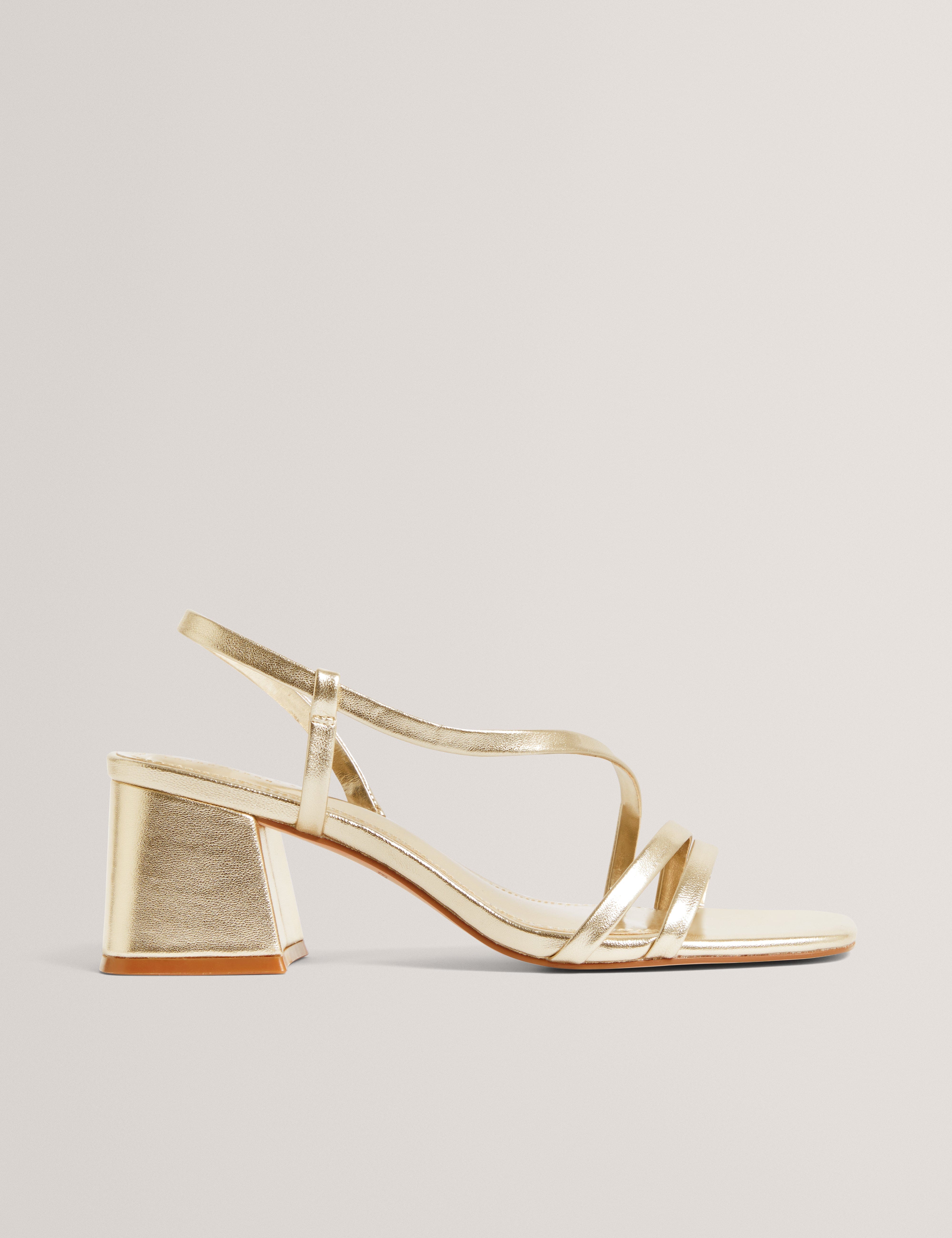 Ted Baker Izabeel Strappy Block Heel Gold