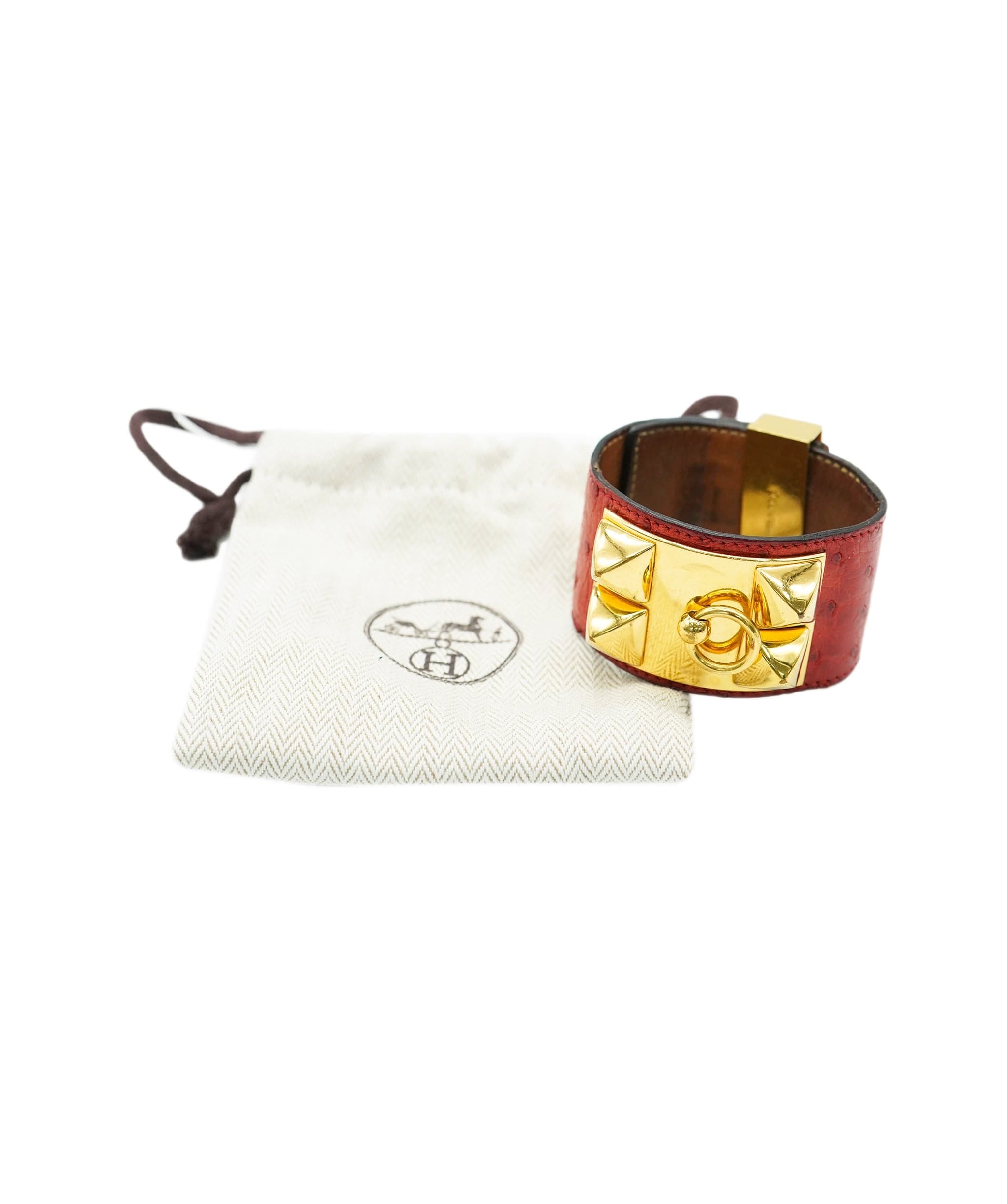 Hermès CDC Bracelet - Red Ostrich ALC2156