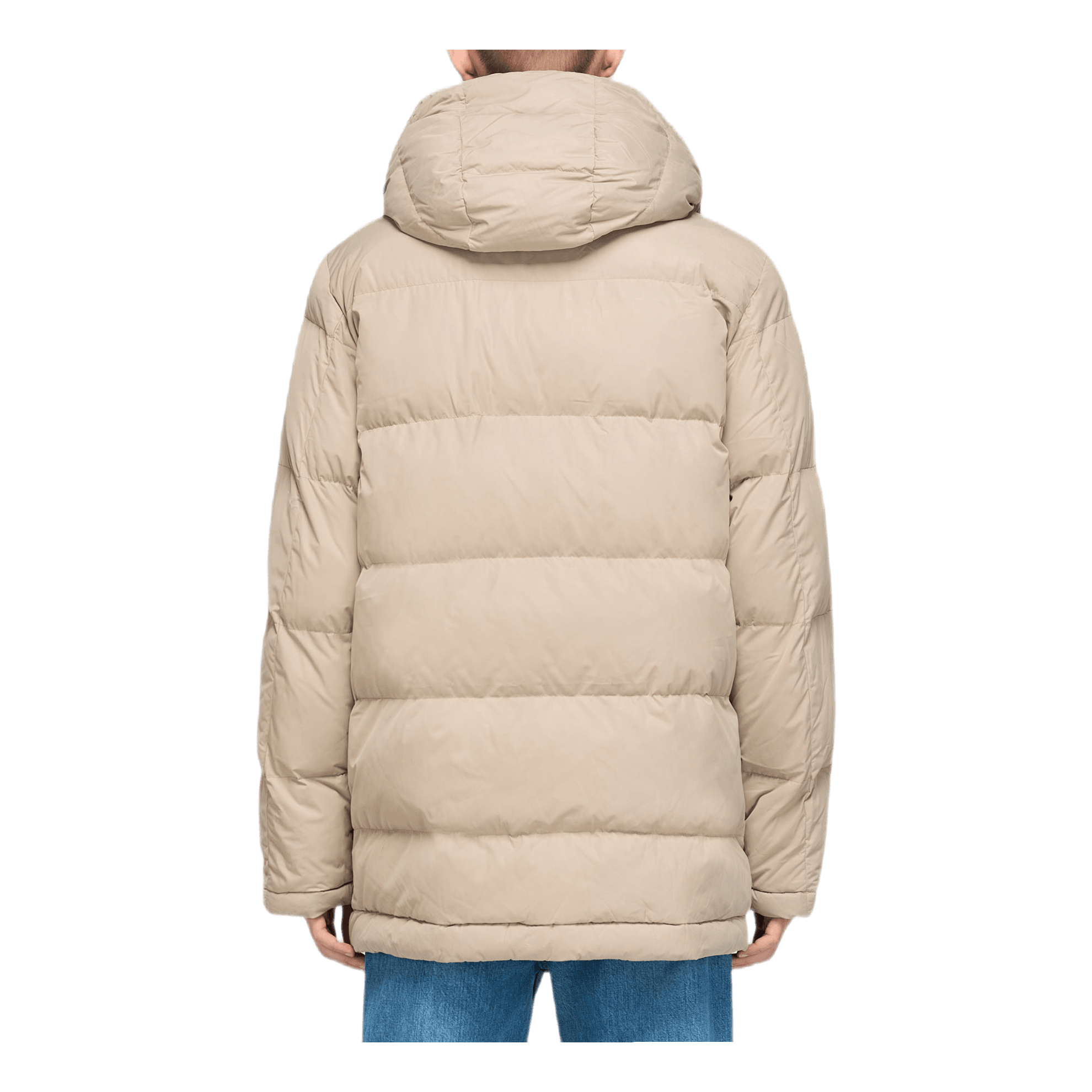 Champion Long Hooded Puff Jacket Khaki