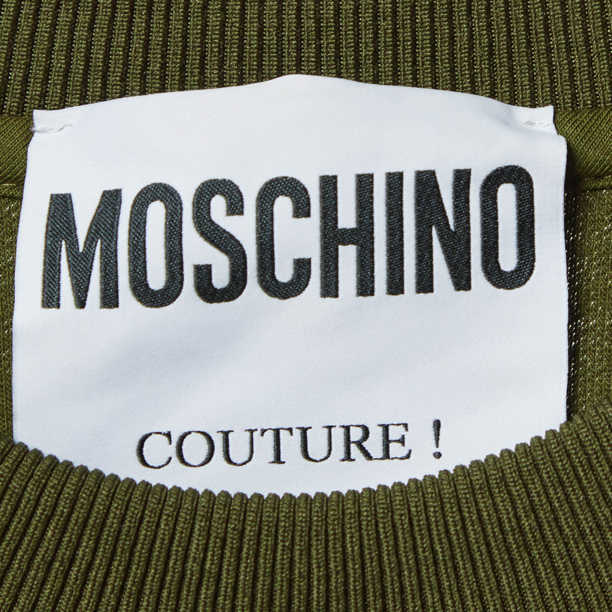 Moschino Couture Green Printed Jersey Sweatshirt
