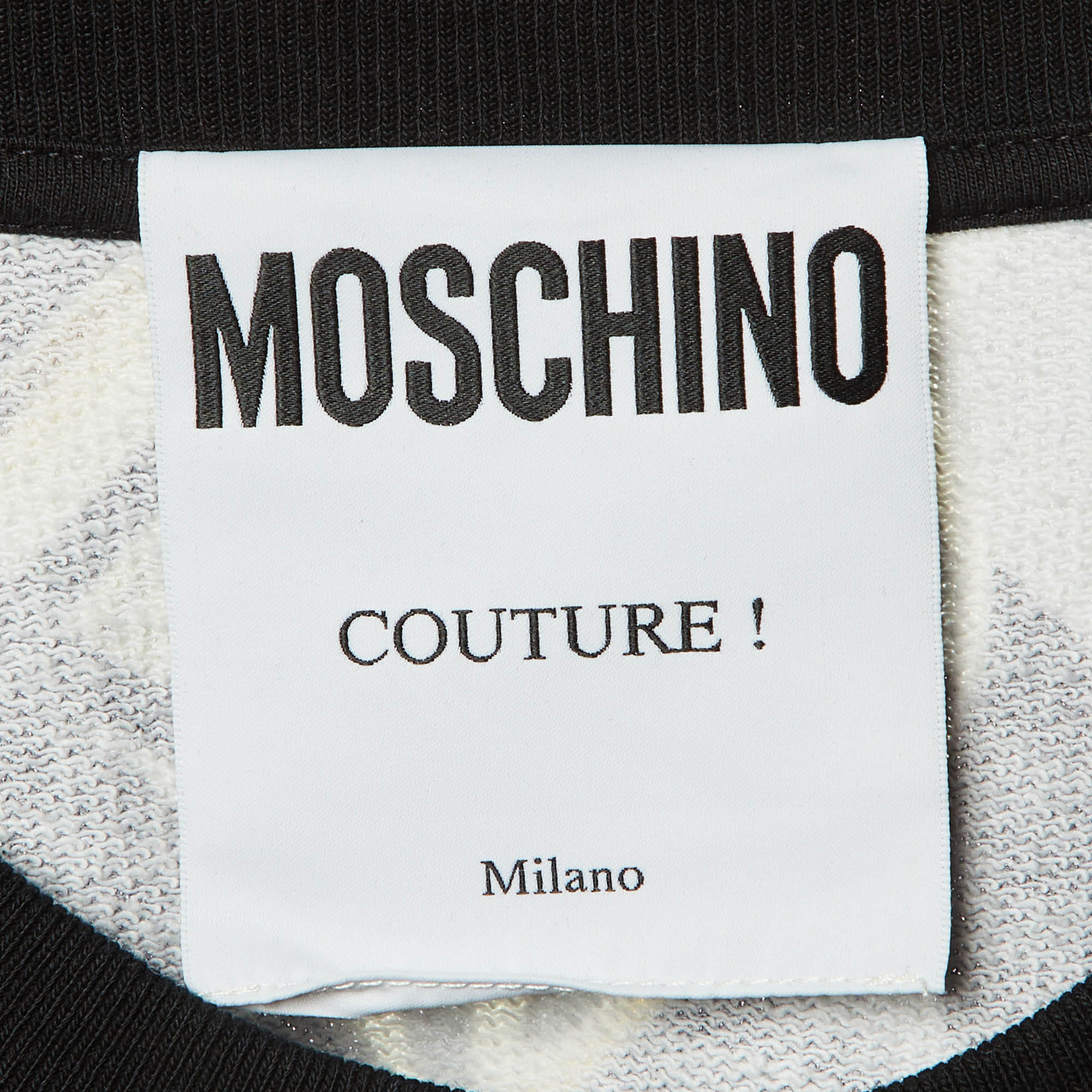 Moschino Couture Multicolor Printed Cotton Sweatshirt Mini Dress