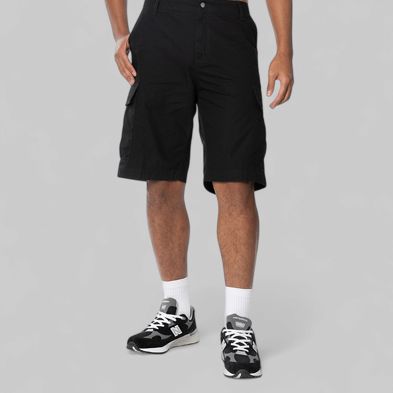 Carhartt WIP Regular Cargo Short - Black Rinsed