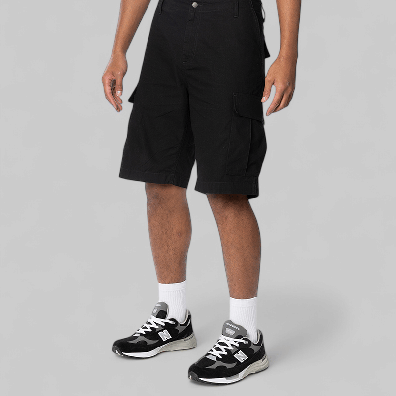 Carhartt WIP Regular Cargo Short - Black Rinsed