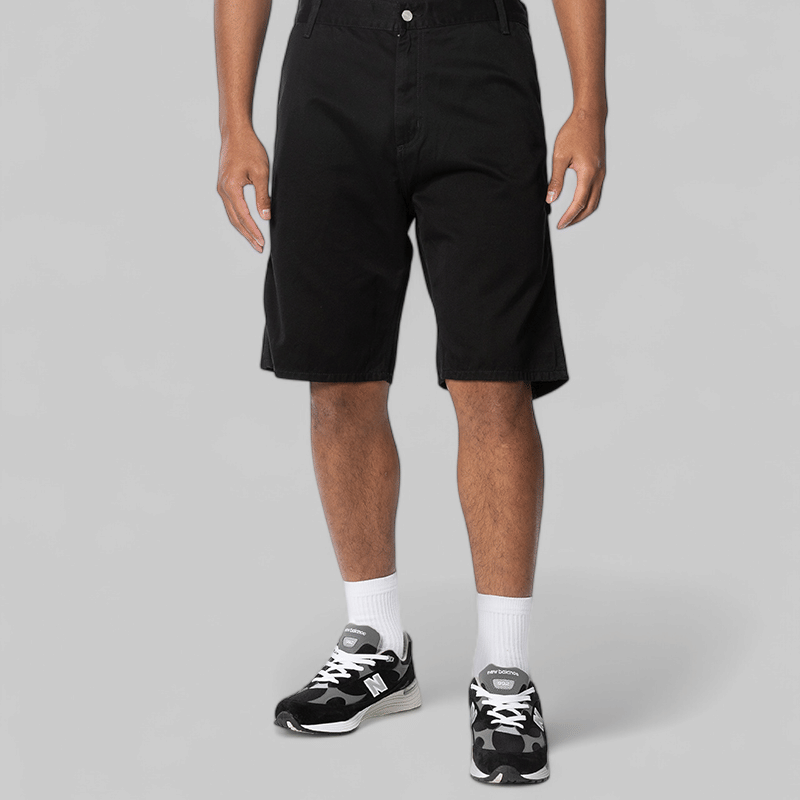 Carhartt WIP Ruck Single Knee Short - Black Stone Washed