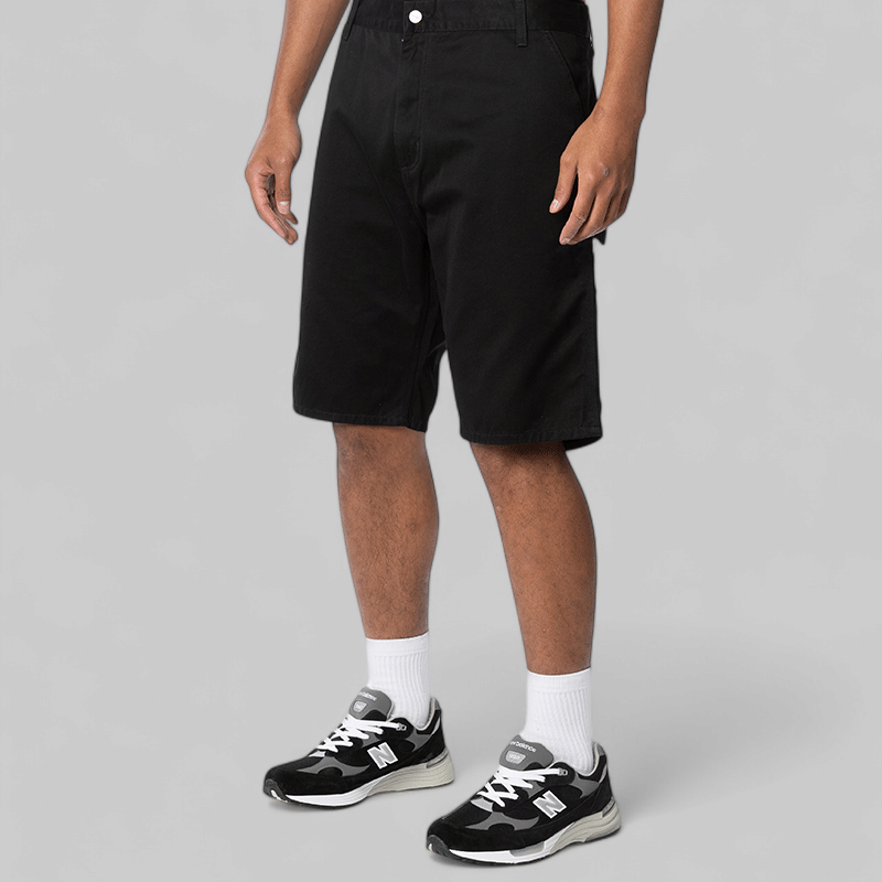 Carhartt WIP Ruck Single Knee Short - Black Stone Washed