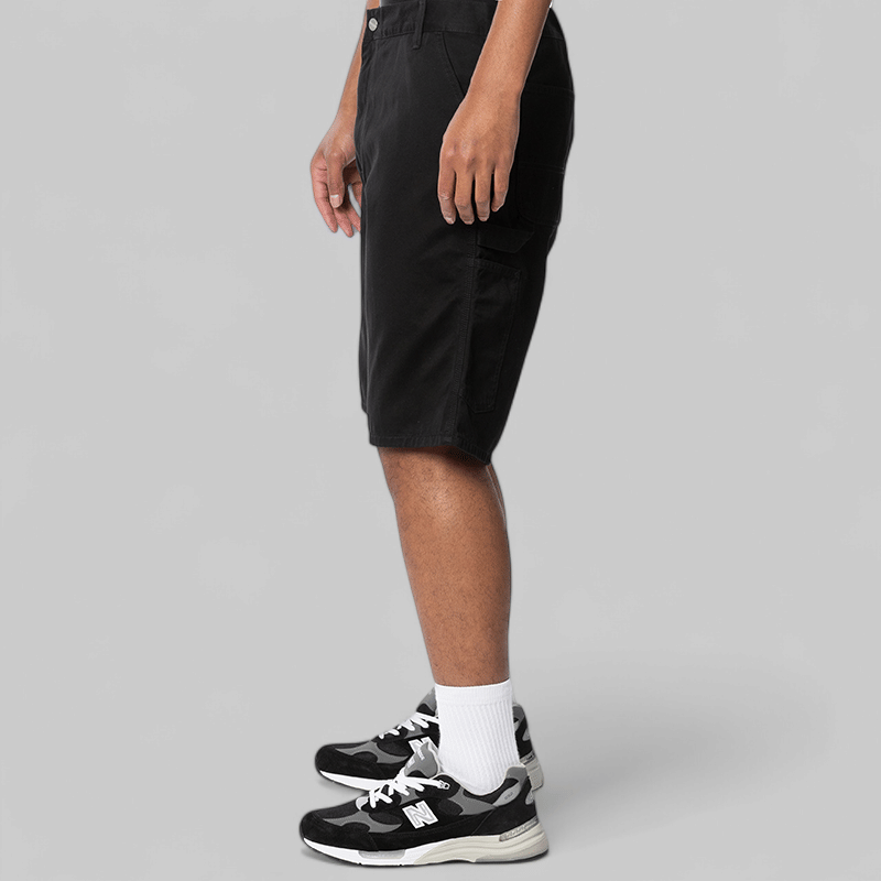 Carhartt WIP Ruck Single Knee Short - Black Stone Washed