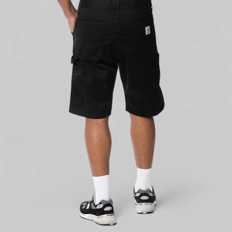 Carhartt WIP Ruck Single Knee Short - Black Stone Washed