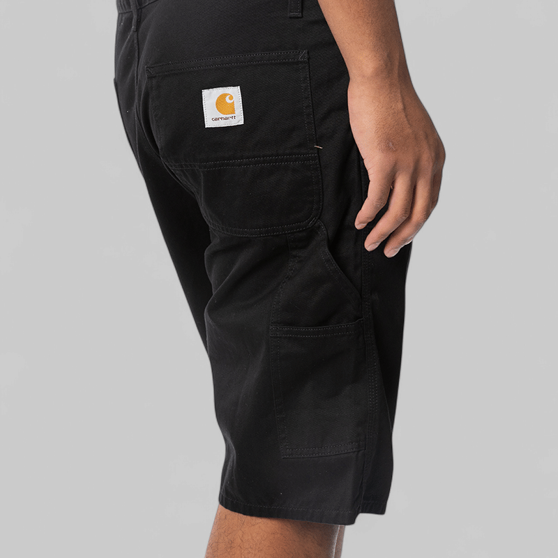 Carhartt WIP Ruck Single Knee Short - Black Stone Washed