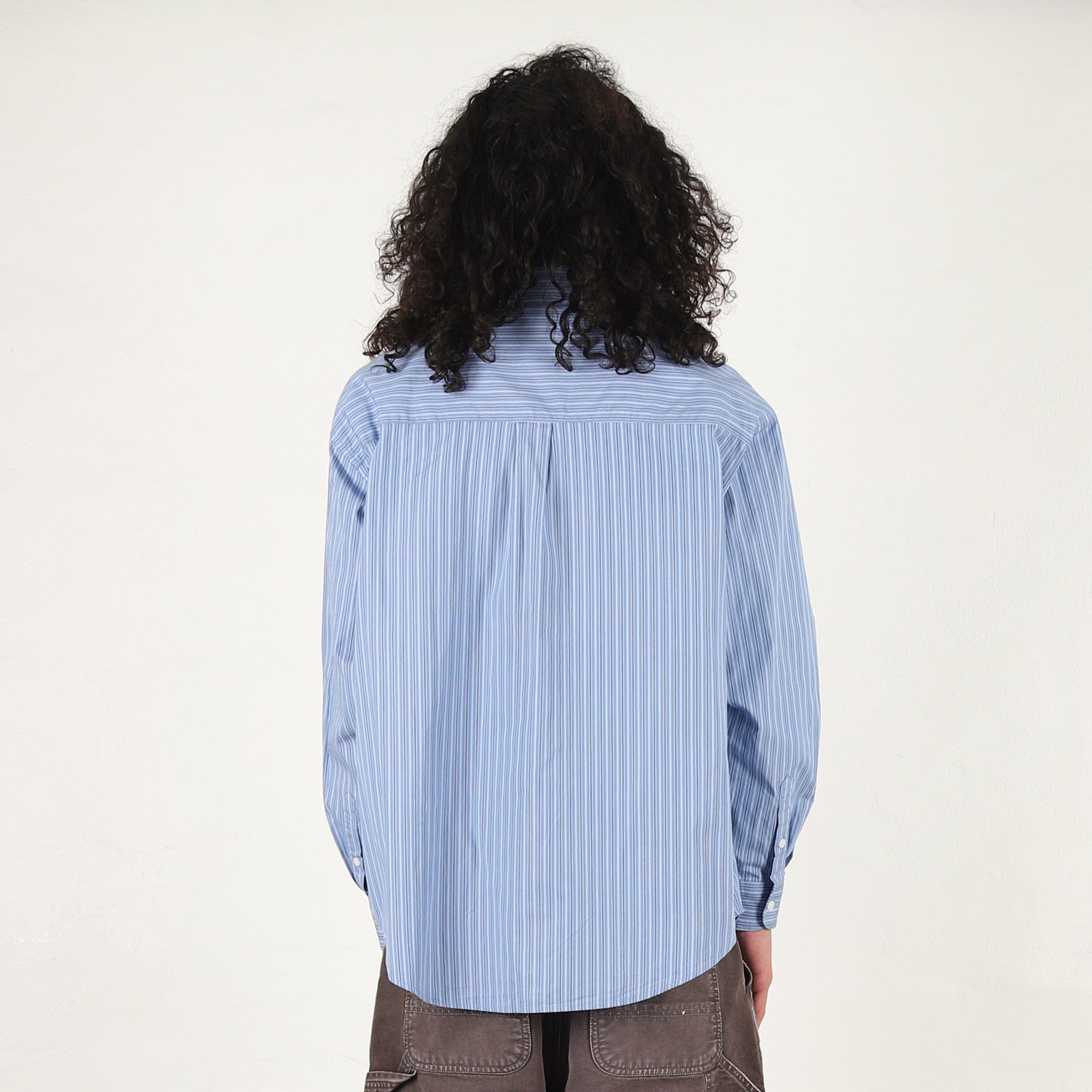 Carhartt Wip L/S Keene Shirt - Keene Stripe, Curacao