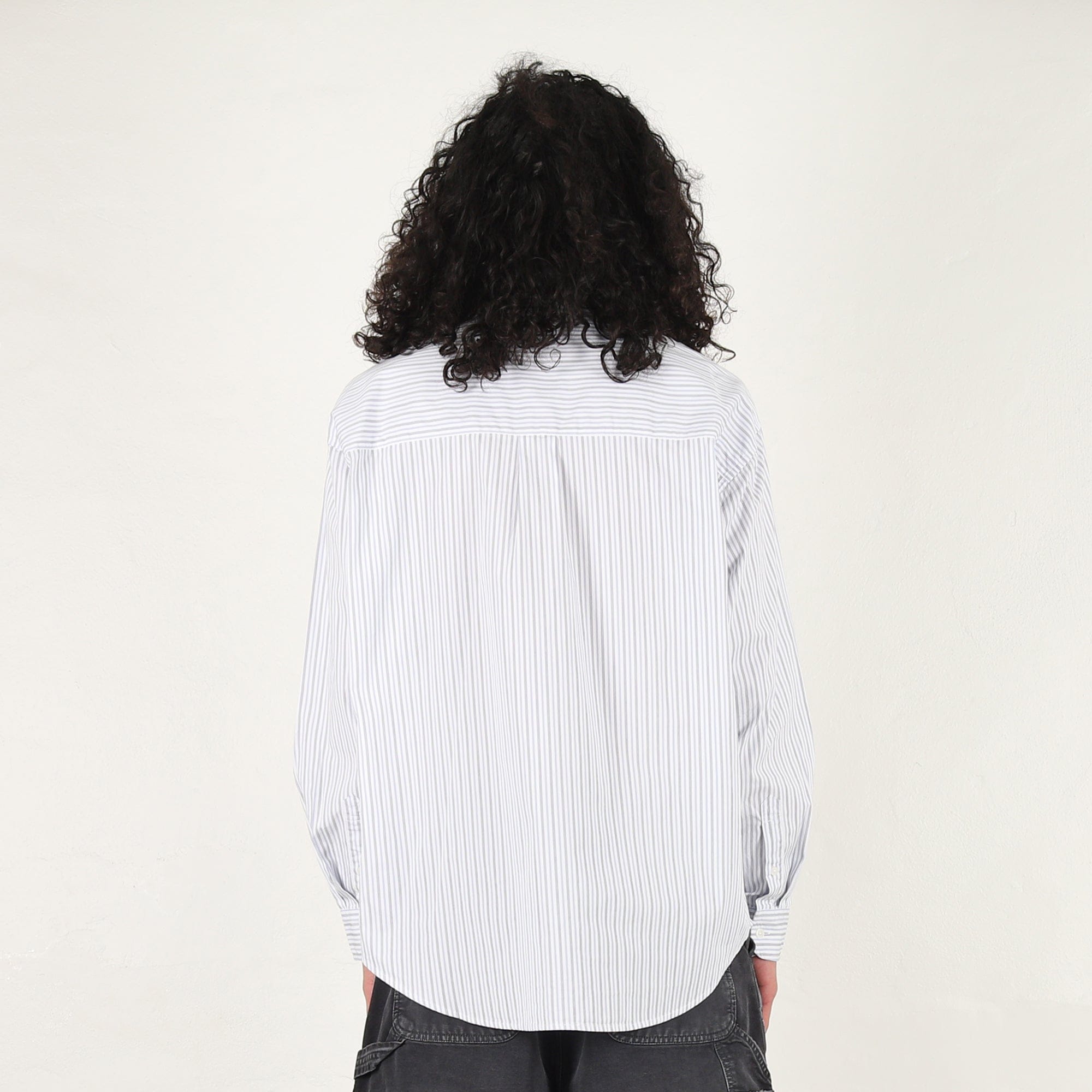 Carhartt Wip L/S Keene Shirt - Keene Stripe, White