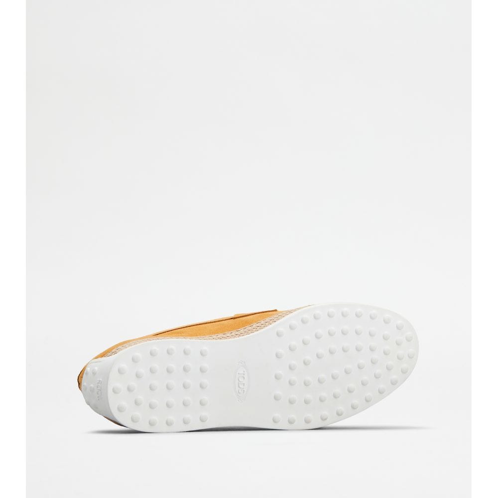 Tod's Tods Loafers In Suede Yellow Mens