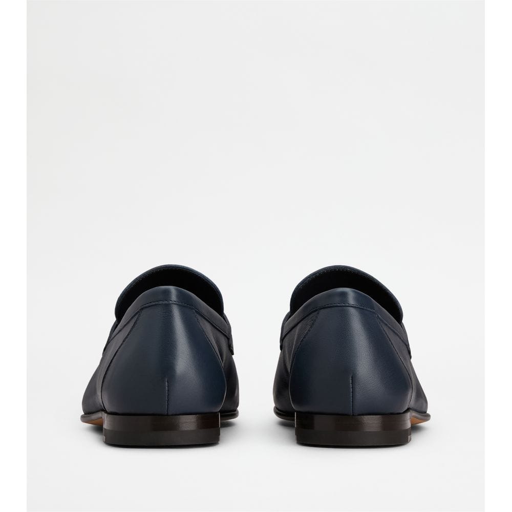 Tod's Tods Loafers In Leather Blue Mens