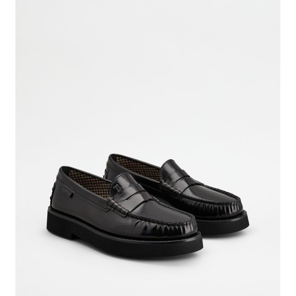 Tod's Tods Loafers In Leather Black Mens