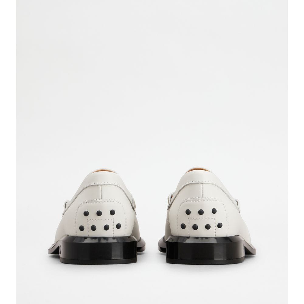 Tod's Tods Loafers In Leather White Womens