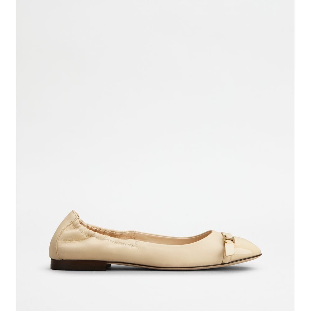 Tod's Tods Ballerinas In Leather Beige Womens