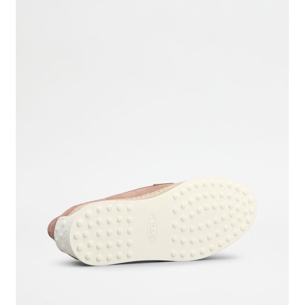 Tod's Tods Loafers In Suede Pink Womens