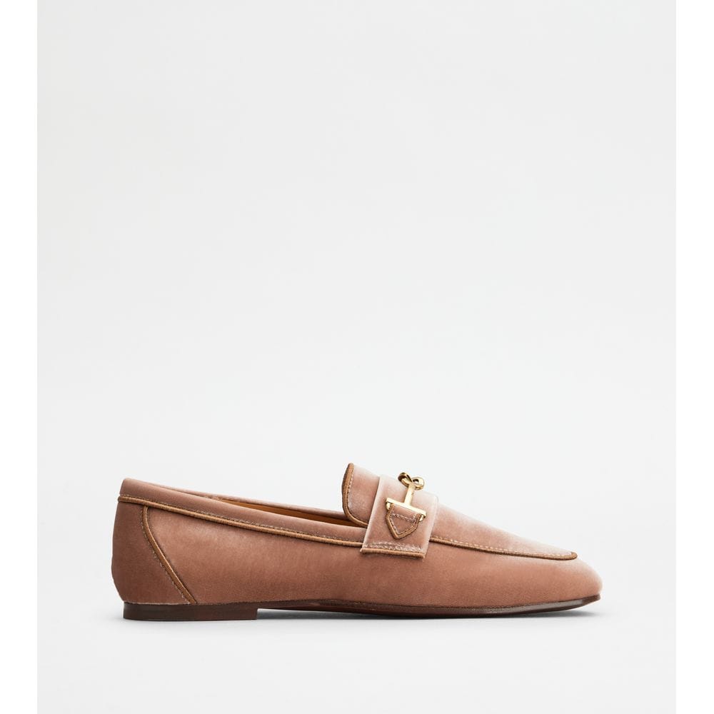 Tod's Tods Loafers In Velvet Pink Womens
