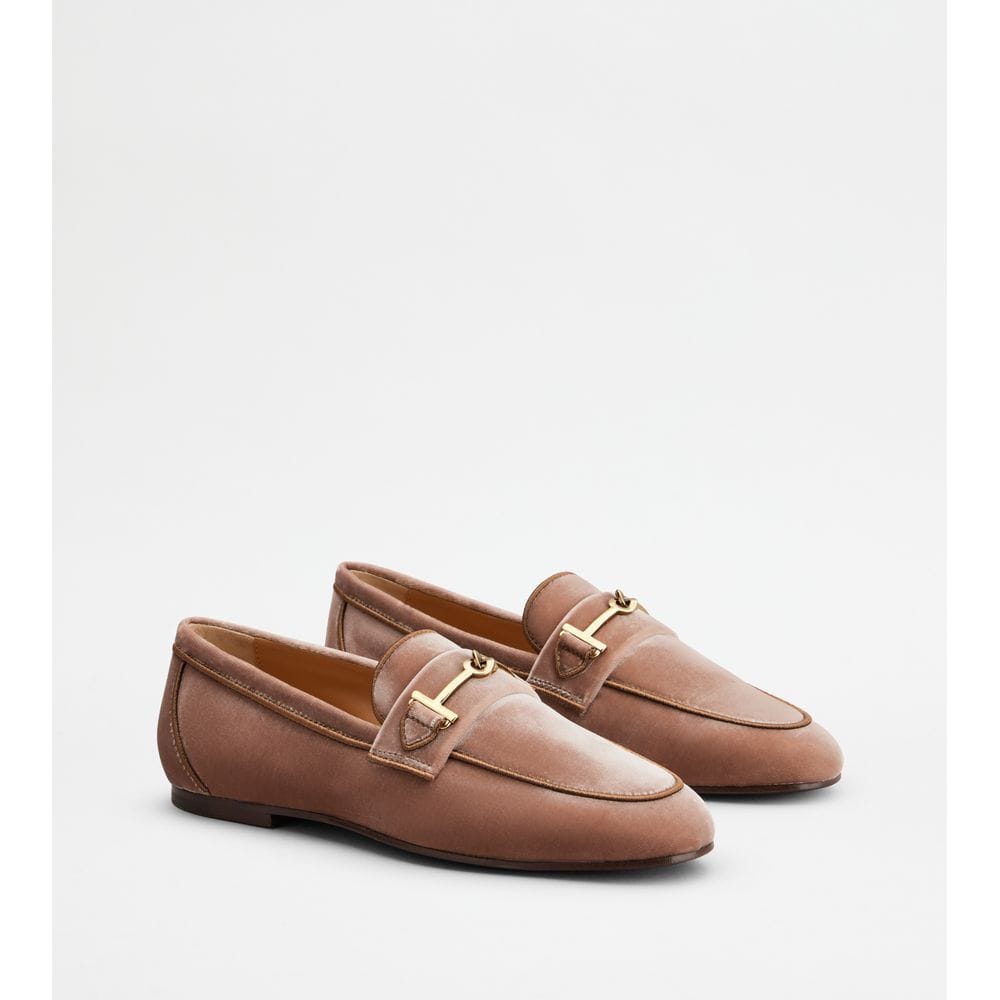 Tod's Tods Loafers In Velvet Pink Womens