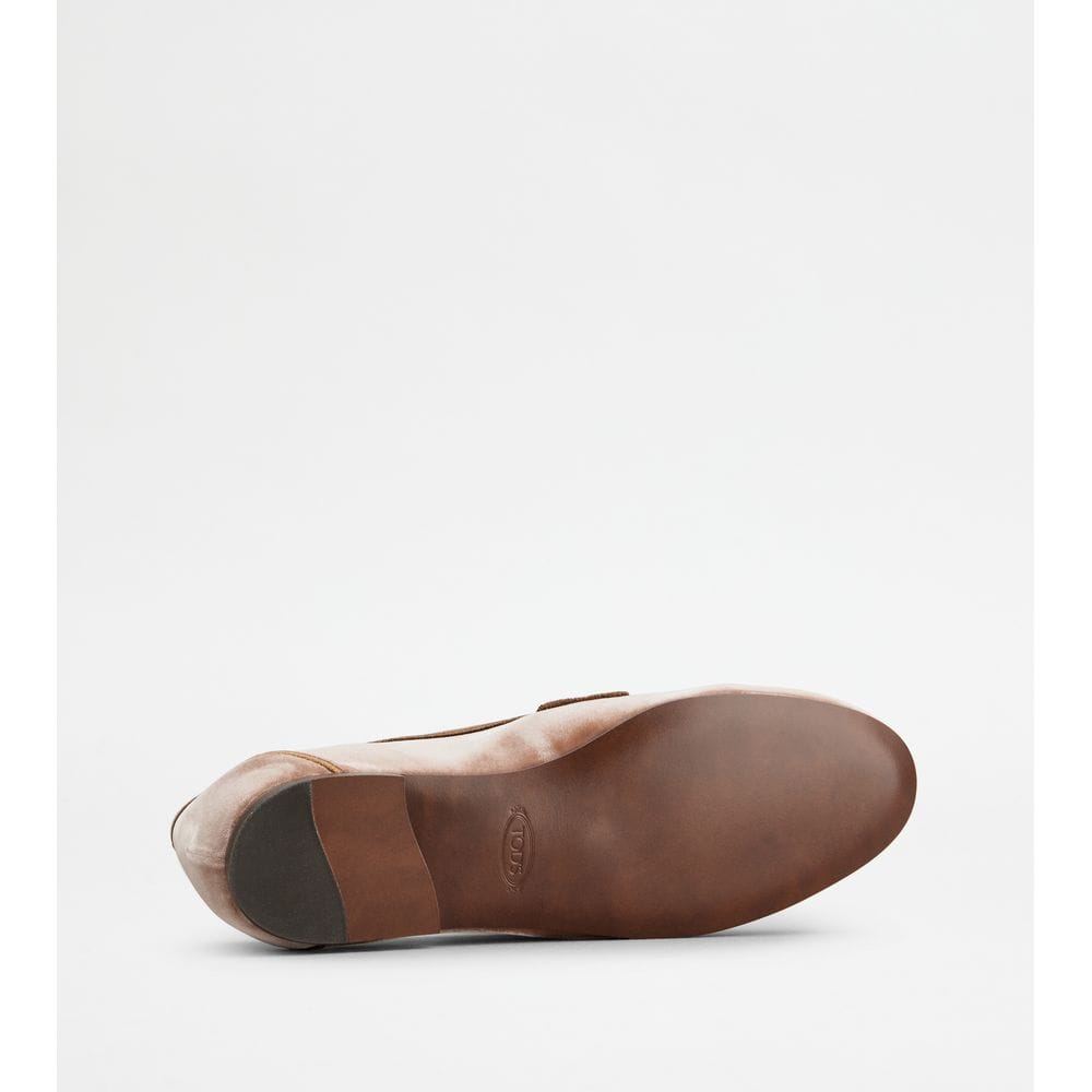 Tod's Tods Loafers In Velvet Pink Womens