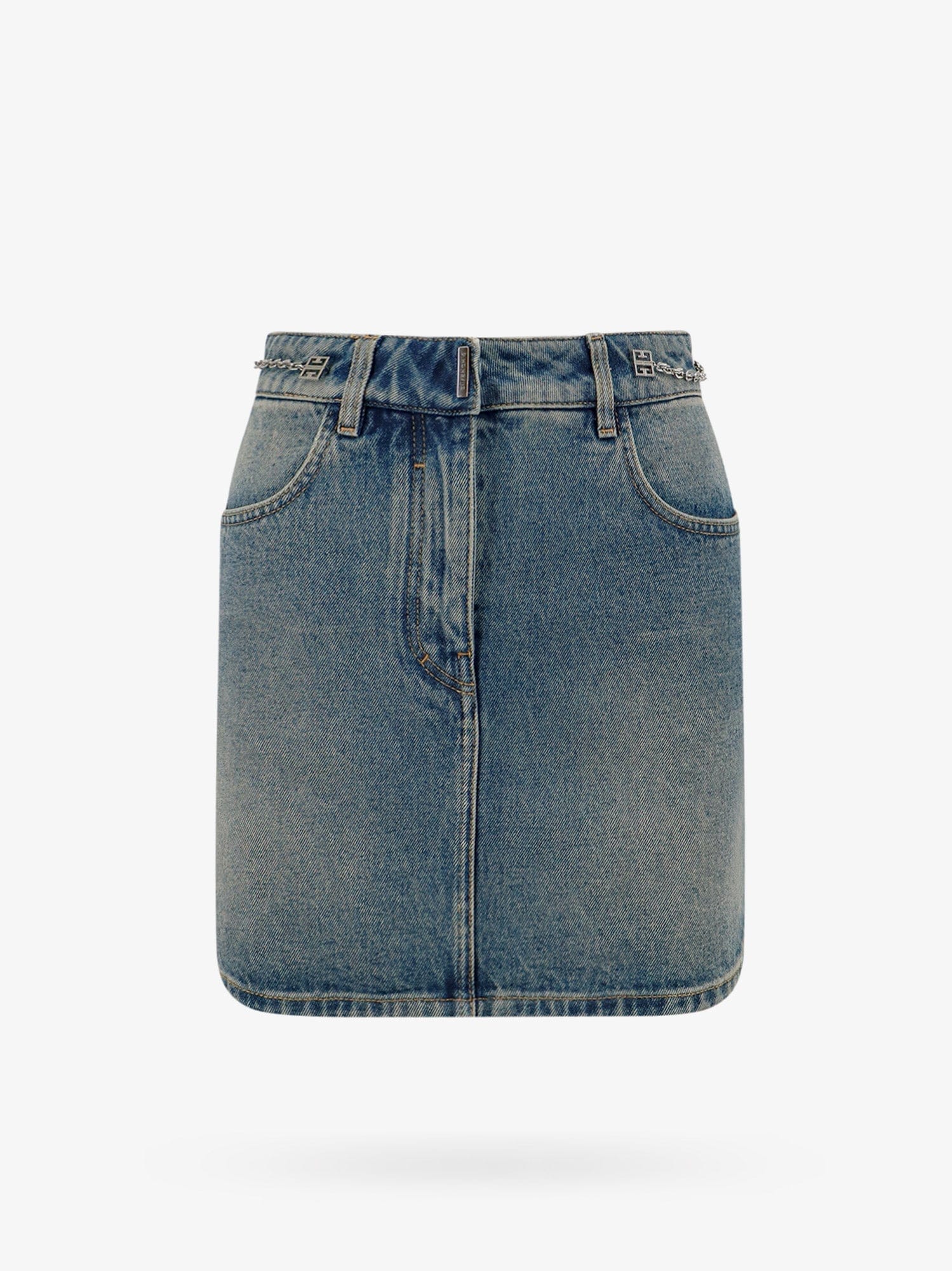 Givenchy Denim skirt with 4 g chain