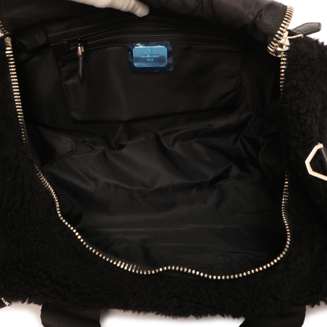 Givenchy Black Shearling Duffle Backpack